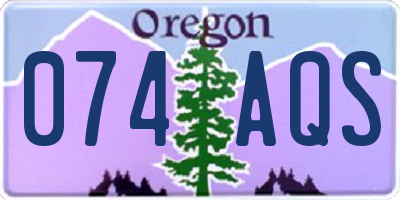 OR license plate 074AQS