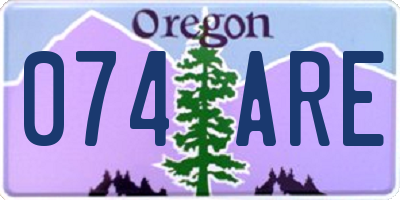 OR license plate 074ARE