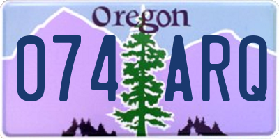 OR license plate 074ARQ