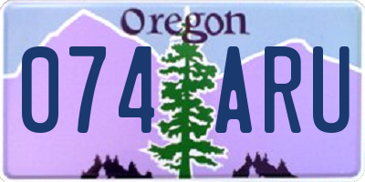 OR license plate 074ARU