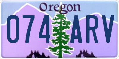 OR license plate 074ARV