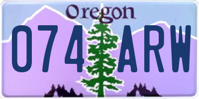 OR license plate 074ARW