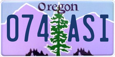 OR license plate 074ASI
