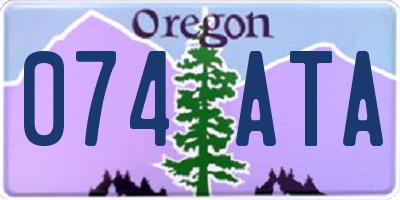 OR license plate 074ATA