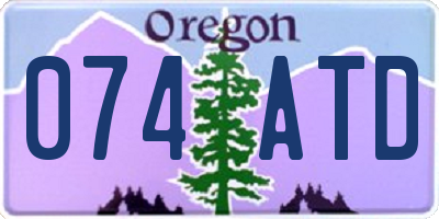 OR license plate 074ATD