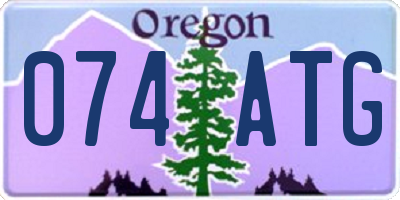 OR license plate 074ATG