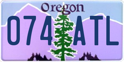 OR license plate 074ATL