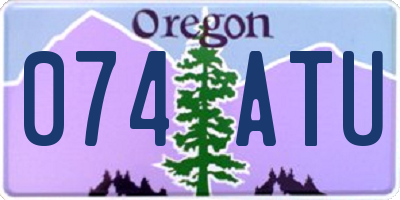 OR license plate 074ATU