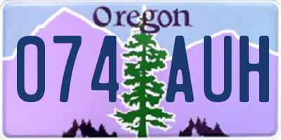 OR license plate 074AUH