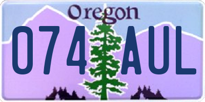 OR license plate 074AUL