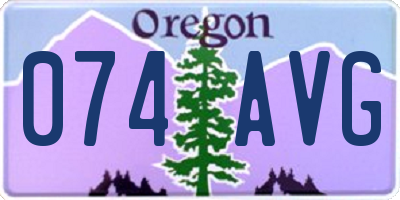 OR license plate 074AVG