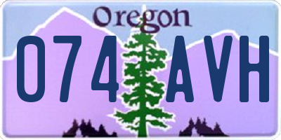 OR license plate 074AVH