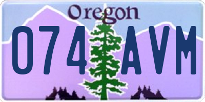 OR license plate 074AVM