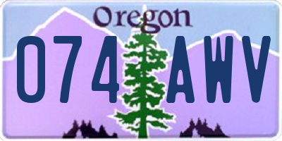 OR license plate 074AWV