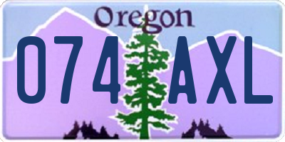 OR license plate 074AXL