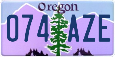 OR license plate 074AZE