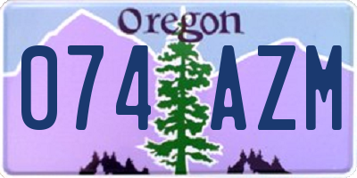 OR license plate 074AZM