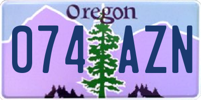 OR license plate 074AZN