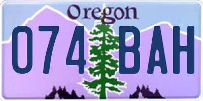OR license plate 074BAH