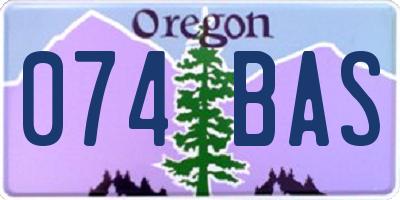 OR license plate 074BAS