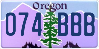 OR license plate 074BBB