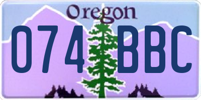 OR license plate 074BBC