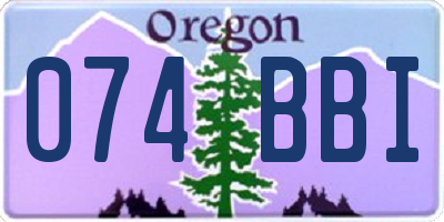 OR license plate 074BBI