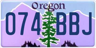 OR license plate 074BBJ