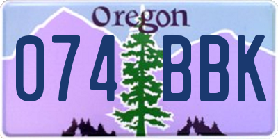 OR license plate 074BBK