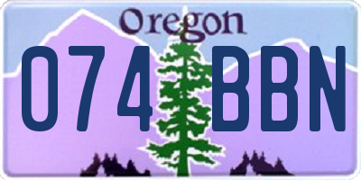 OR license plate 074BBN