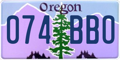 OR license plate 074BBO