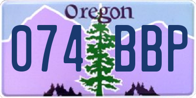 OR license plate 074BBP