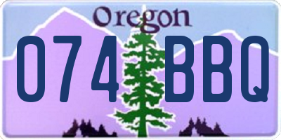 OR license plate 074BBQ