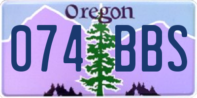 OR license plate 074BBS
