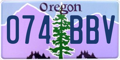 OR license plate 074BBV