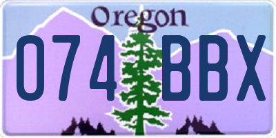 OR license plate 074BBX
