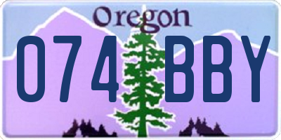 OR license plate 074BBY