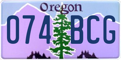 OR license plate 074BCG
