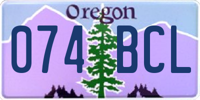 OR license plate 074BCL