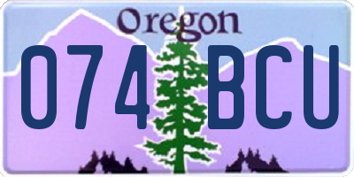 OR license plate 074BCU