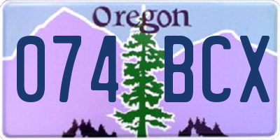 OR license plate 074BCX