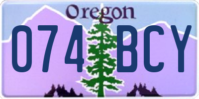 OR license plate 074BCY
