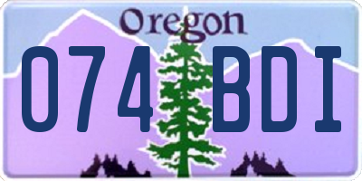 OR license plate 074BDI