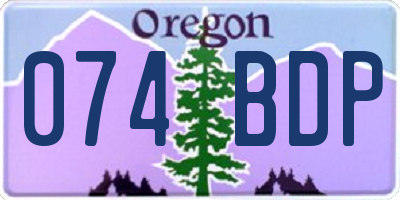 OR license plate 074BDP