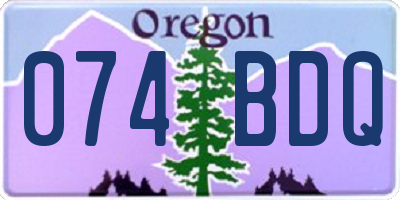 OR license plate 074BDQ