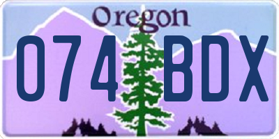 OR license plate 074BDX