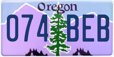 OR license plate 074BEB