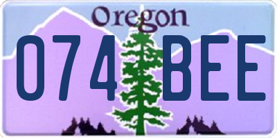 OR license plate 074BEE
