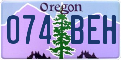 OR license plate 074BEH