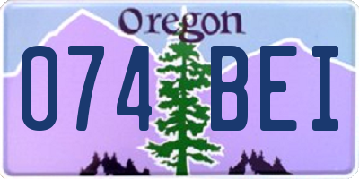OR license plate 074BEI